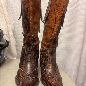 Brown Leather Cowboy Boots